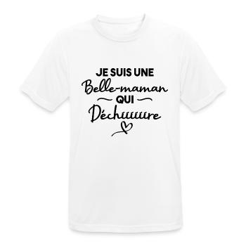 Je suis une belle maman qui déchire - T-shirt respirant Homme - blanc - Devant - AI Model Male 185 dark (185cm)