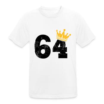 64 Crown 64th Birthday 64 years old - Men's Breathable T-Shirt - white - Front - AI Model Male 185 dark (185cm)