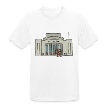 Volksbühne de Berlin c - T-shirt respirant Homme - blanc - Devant - AI Model Male 185 dark (185cm)