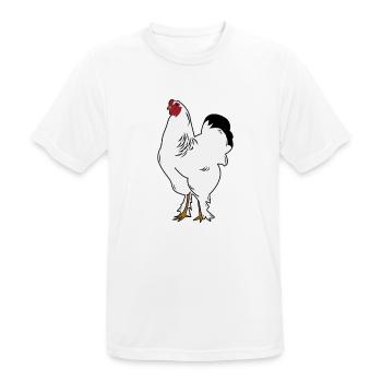 Brahma Rooster Poulet Drôle De Fermier Poulet - T-shirt respirant Homme - blanc - Devant - AI Model Male 185 dark (185cm)