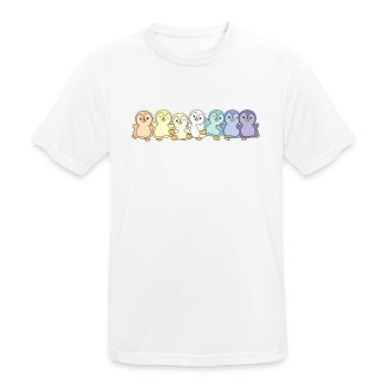 genderfaun Flag Pride LGBTQ süße Pinguin - Männer T-Shirt atmungsaktiv - Weiß - Vorne - AI Model Male 185 dark (185cm)