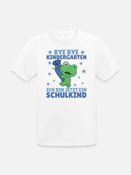 bye bye Kindergarten ich bin jetzt ein Schulkind - Männer T-Shirt atmungsaktiv - Weiß