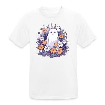 Halloween groovy Mama Geist Hippie Blumen Vintage - Männer T-Shirt atmungsaktiv - Weiß - Vorne - AI Model Male 185 dark (185cm)
