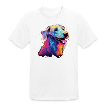 Watercolor Colorful Chow Chow - Men's Breathable T-Shirt - white - Front - AI Model Male 185 dark (185cm)
