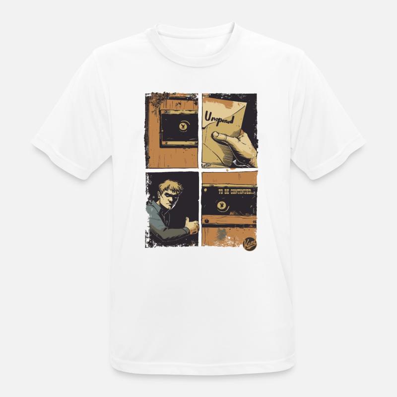 Der Brief: Ein Comic - Männer T-Shirt atmungsaktiv - Weiß