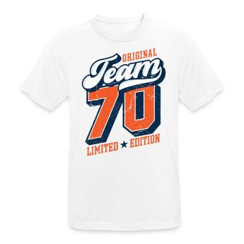 Original Team 70 - Limited Edition - Men's Breathable T-Shirt - white - Front - AI Model Male 185 dark (185cm)
