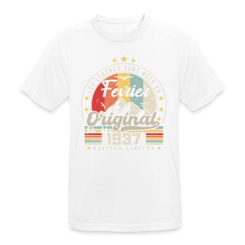 Février 1937 Cadeau 87e Anniversaire Février 1937 - T-shirt respirant Homme - blanc - Devant - AI Model Male 185 dark (185cm)