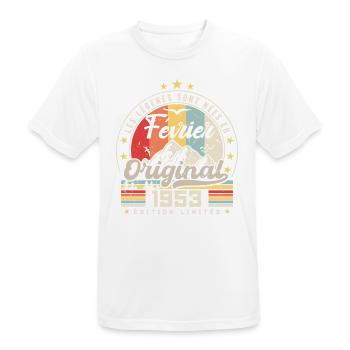 Februar 1953 Geschenk zum 71. Geburtstag Februar 1953 - Männer T-Shirt atmungsaktiv - Weiß - Vorne - AI Model Male 185 dark (185cm)