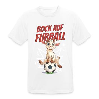 Bock Auf Fußball Lustig Humor Wortwitz Fußballer - Männer T-Shirt atmungsaktiv - Weiß - Vorne - AI Model Male 185 dark (185cm)