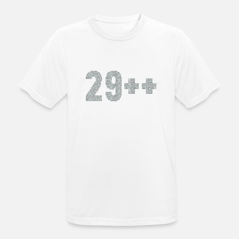 29++ Programmierer Softwareentwickler Coder 30. - Männer T-Shirt atmungsaktiv - Weiß