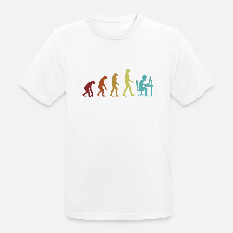 Programmer Evolution Softwareingenieur Coder - Männer T-Shirt atmungsaktiv - Weiß