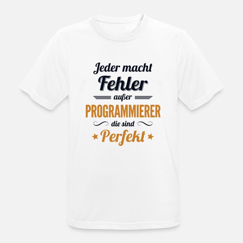 Programmierer sind Perfekt Developer Coder - Männer T-Shirt atmungsaktiv - Weiß