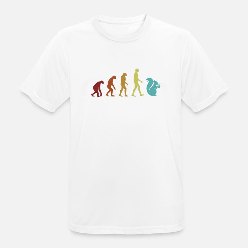 Squirrel Evolution Grauhörnchen Squirrel - Männer T-Shirt atmungsaktiv - Weiß