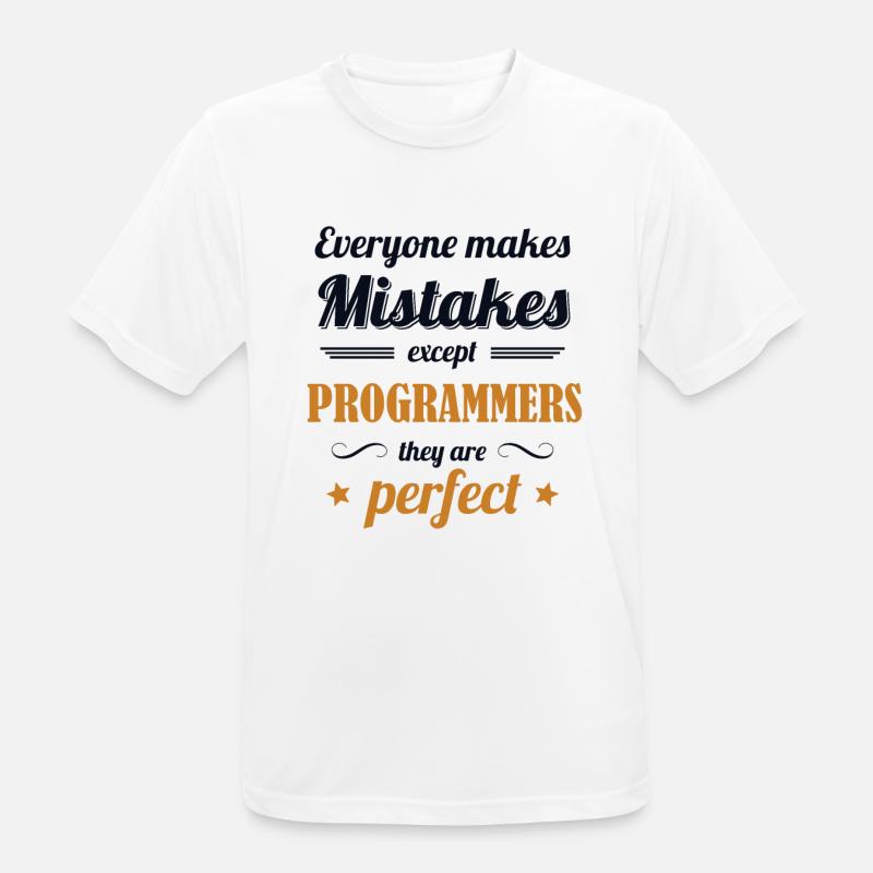 Programmers are Perfect Developer Coder - Männer T-Shirt atmungsaktiv - Weiß