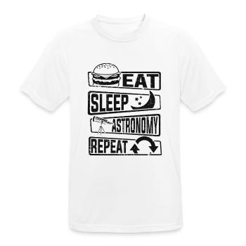 Eat Sleep Astronomy Repeat Astronomy Photographer - Men's Breathable T-Shirt - white - Front - AI Model Male 185 dark (185cm)