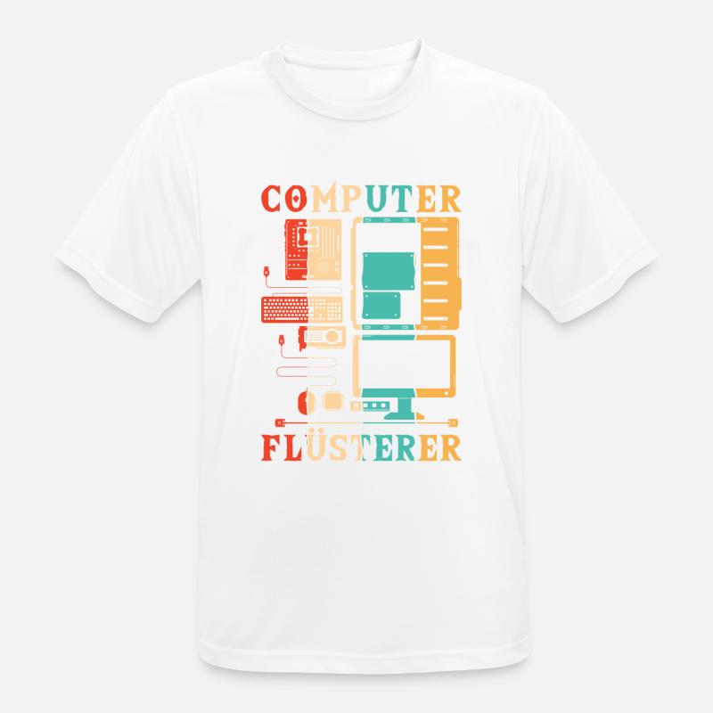 Computer Whisperer Computer Scientist Admin - Men's Breathable T-Shirt - white