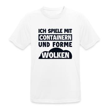 Ich Spiele Mit Containern Informatiker Admin - Männer T-Shirt atmungsaktiv - Weiß - Vorne - AI Model Male 185 dark (185cm)