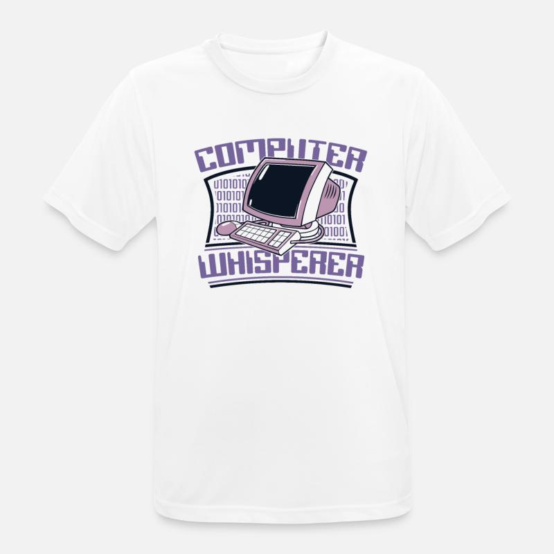Computer Whisperer Admin IT-Betrieb Administrator - Männer T-Shirt atmungsaktiv - Weiß