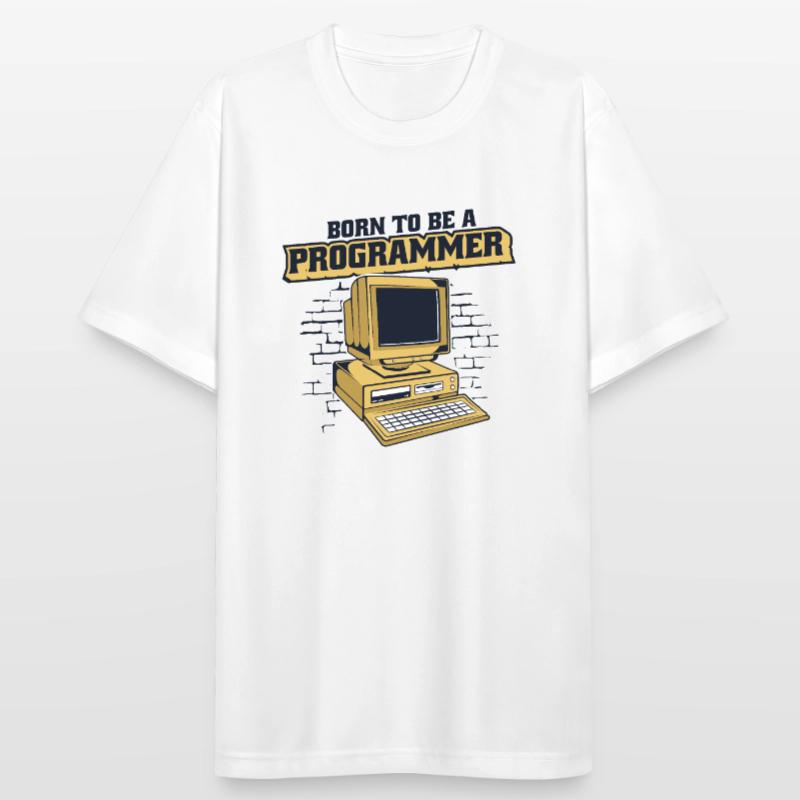 Born To Be A Programmer Developer Coder Männer T-Shirt atmungsaktiv