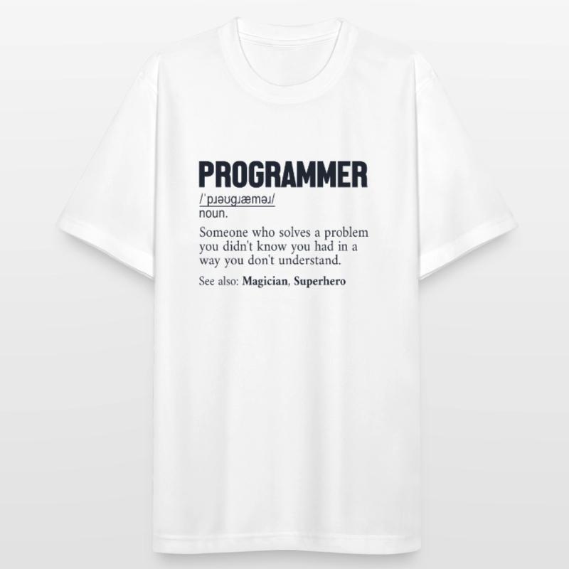 Programmer Definition Softwareentwickler Coder Männer T-Shirt atmungsaktiv