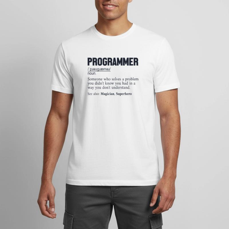 Programmer Definition Softwareentwickler Coder Männer T-Shirt atmungsaktiv