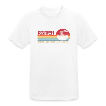 Ramen mehr als ein Essen Shoyu Bowl Miso Tonkotsu - Männer T-Shirt atmungsaktiv - Weiß - Vorne - AI Model Male 185 dark (185cm)