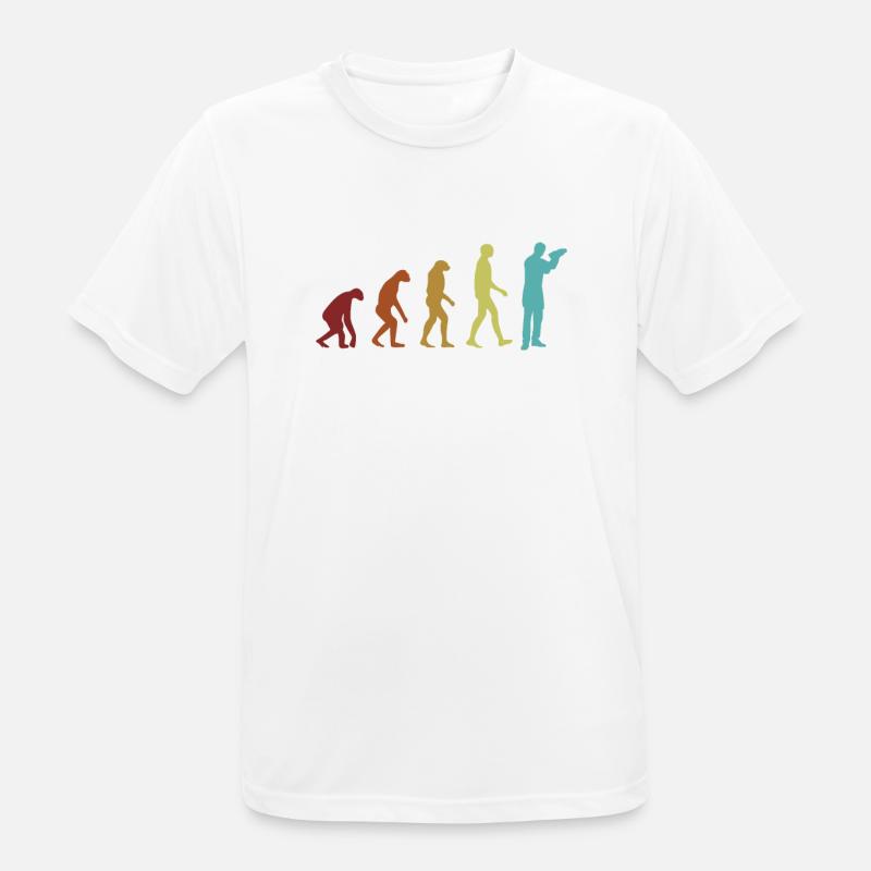 Bartender Evolution Barmann Bartender Mixologist - Männer T-Shirt atmungsaktiv - Weiß