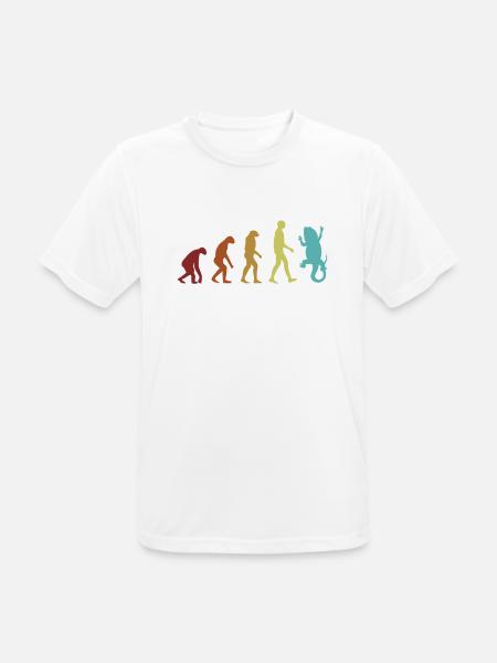 Bartagamen Evolution Pogona Haustier-Eidechse - Männer T-Shirt atmungsaktiv - Weiß