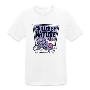 Chiller By Nature Brown-Throated Pilosa Folivora - Men's Breathable T-Shirt - white - Front - AI Model Male 185 dark (185cm)