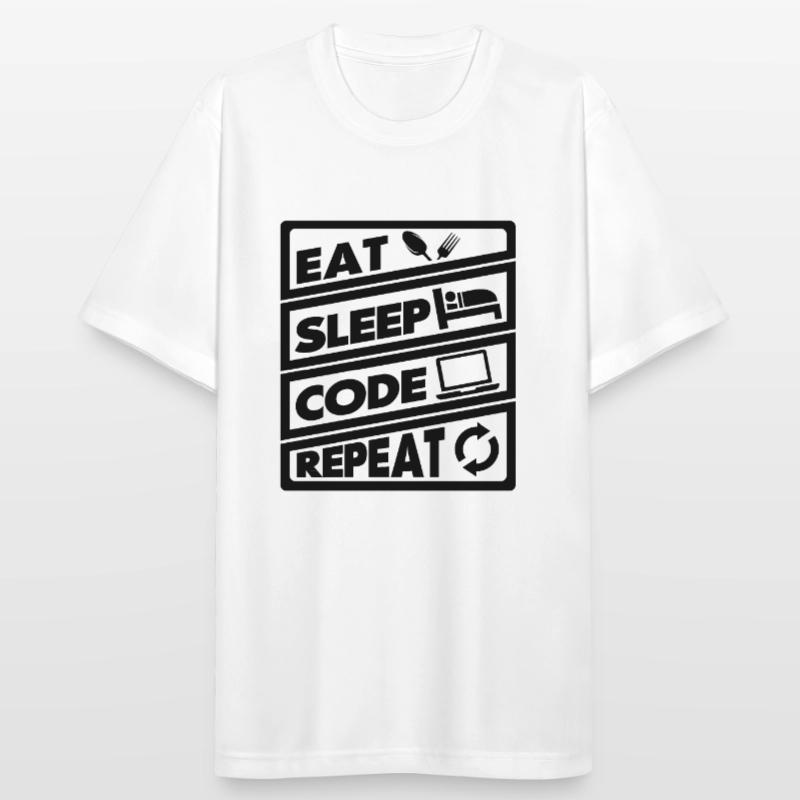 Eat Sleep Code Recurrence | encoder Men's Breathable T-Shirt
