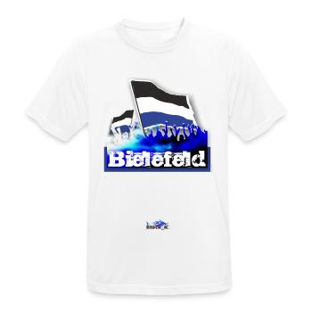 bielefeld - Men's Breathable T-Shirt - white - Front - AI Model Male 185 dark (185cm)