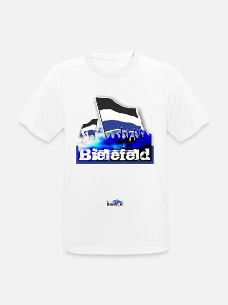 bielefeld - Männer T-Shirt atmungsaktiv - Weiß