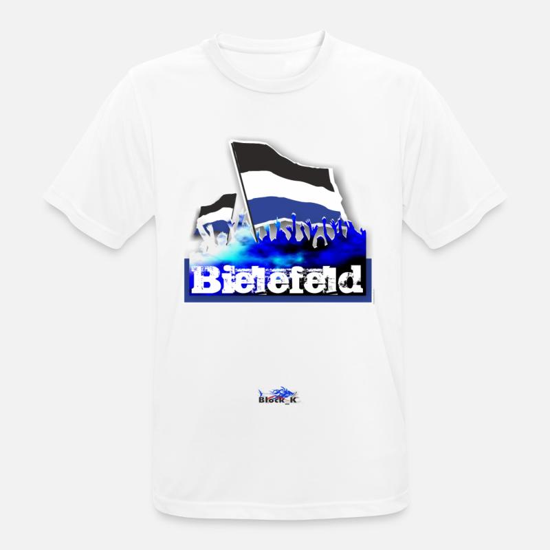 bielefeld - Männer T-Shirt atmungsaktiv - Weiß
