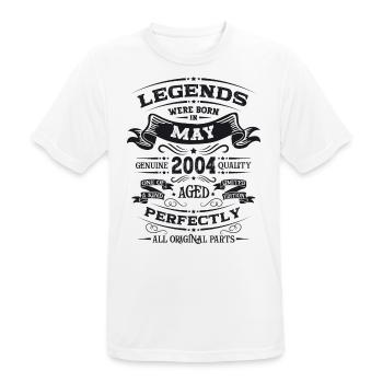 Legende Mai 2004 Jahrgang 2004 Geburtstag 2004 - Männer T-Shirt atmungsaktiv - Weiß - Vorne - AI Model Male 185 dark (185cm)