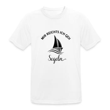 Mir reichts ich geh Segeln Segler Segelboot - Männer T-Shirt atmungsaktiv - Weiß - Vorne - AI Model Male 185 dark (185cm)