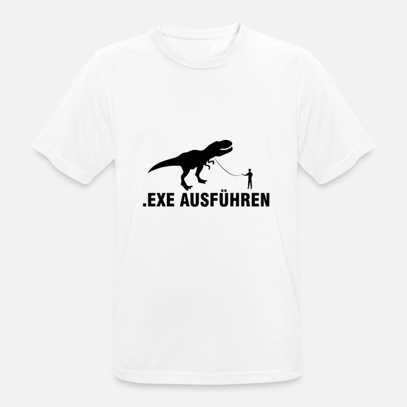 exe ausführen Informatiker Programmierer Geschenk - Männer T-Shirt atmungsaktiv - Weiß