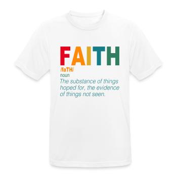 Faith - Men's Breathable T-Shirt - white - Front - AI Model Male 185 dark (185cm)