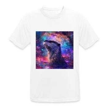 Loutre - T-shirt respirant Homme - blanc - Devant - AI Model Male 185 dark (185cm)