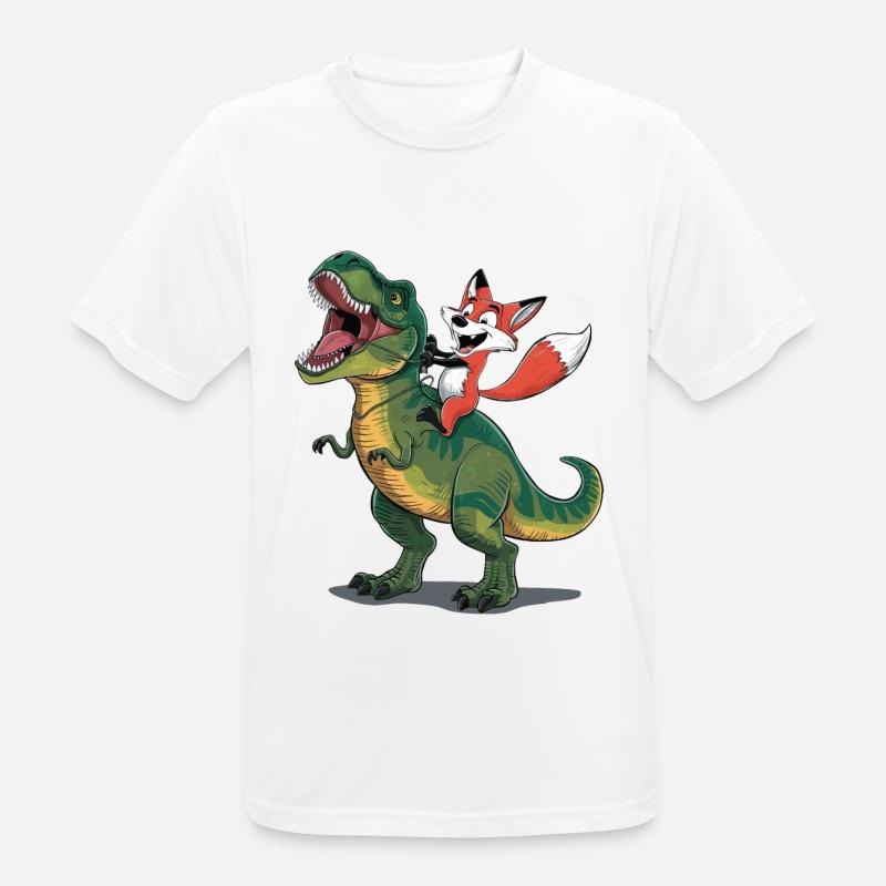 Fuchs - Männer T-Shirt atmungsaktiv - Weiß