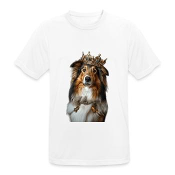 Shetland Sheepdog - Männer T-Shirt atmungsaktiv - Weiß - Vorne - AI Model Male 185 dark (185cm)