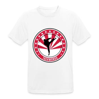 Taekwondo / Taekwondoin / Tae kwon do / Fight - T-shirt respirant Homme - blanc - Devant - AI Model Male 185 dark (185cm)