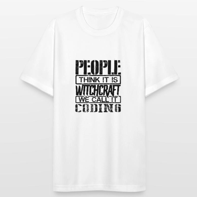 Coder Gift People Think Its Witchcraft We Call it Men's Breathable T-Shirt