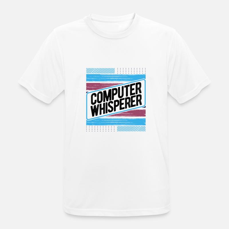 Computerflüsterer Geschenkcomputer Geschenkcomputer - Männer T-Shirt atmungsaktiv - Weiß
