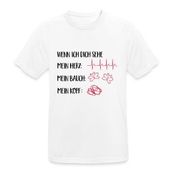 verliebt - Männer T-Shirt atmungsaktiv - Weiß - Vorne - AI Model Male 185 dark (185cm)