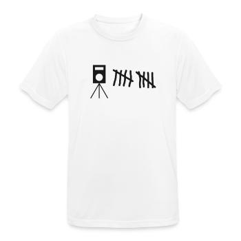 Blitzer Autobahn Geschwindigkeit Reifen Tuning - Männer T-Shirt atmungsaktiv - Weiß - Vorne - AI Model Male 185 dark (185cm)