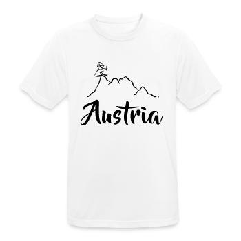 Skier sur la montagne - Descente - Austria - T-shirt respirant Homme - blanc - Devant - AI Model Male 185 dark (185cm)