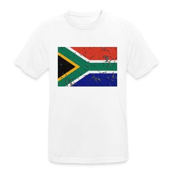 Südafrika - Männer T-Shirt atmungsaktiv - Weiß - Vorne - AI Model Male 185 dark (185cm)