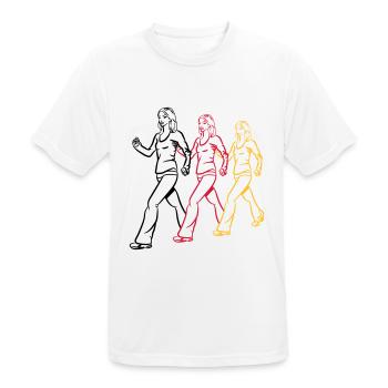 marche sport féminin go - T-shirt respirant Homme - blanc - Devant - AI Model Male 185 dark (185cm)