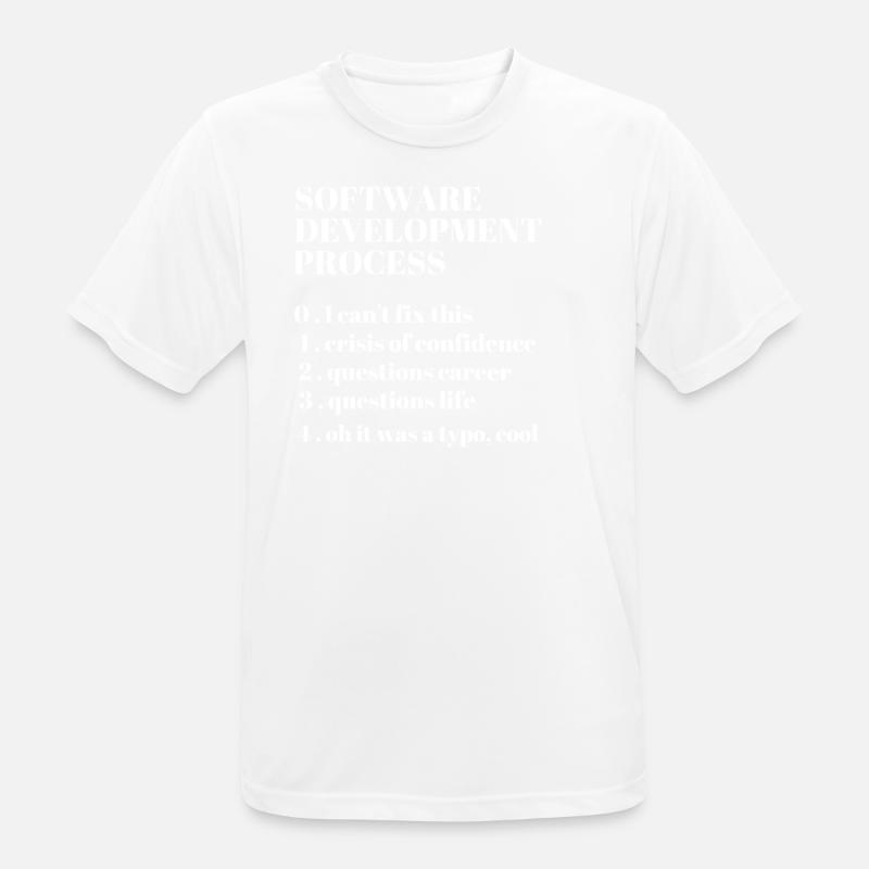 Software Development Funny Coding Programming - Men's Breathable T-Shirt - white