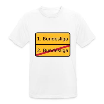 1. Bundesliga - Männer T-Shirt atmungsaktiv - Weiß - Vorne - AI Model Male 185 dark (185cm)